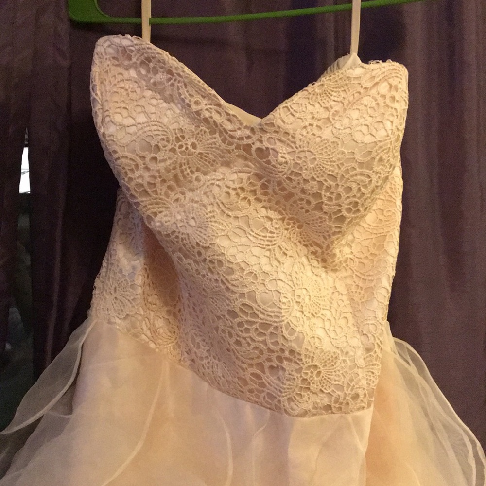 Blush/champagne prom or wedding dress